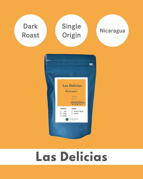 roundcoffeeITOSHIMAの中深煎りコーヒー豆ニカラグア